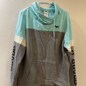 Baby Blue, Grey, White, Black. Size Large.